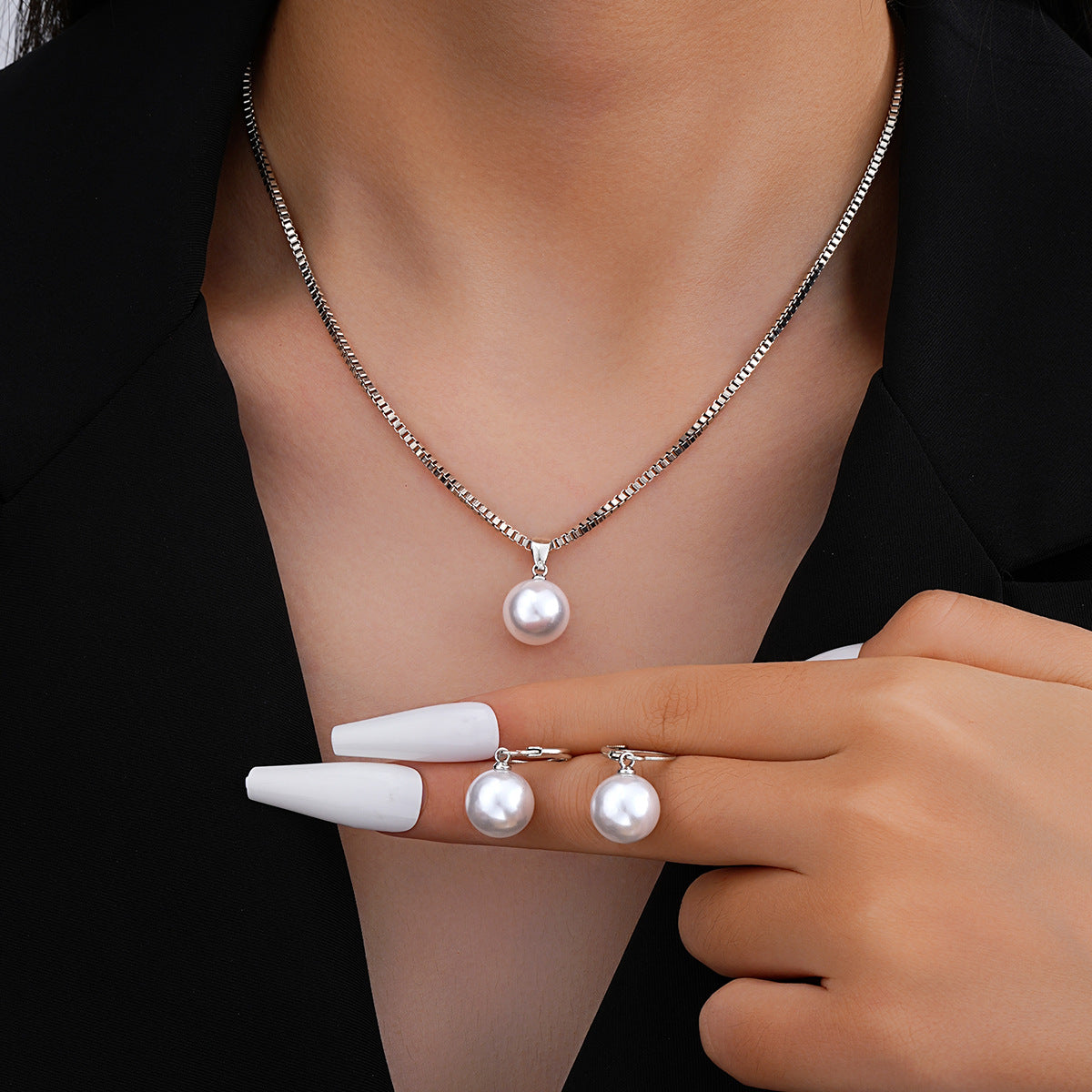Wholesale Imitation Pearl Jewelry Set